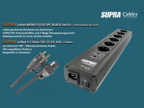 Supra Cables LoRad MD06-EU/SP SPC BLACK Switch Netzleiste (6-Fach)