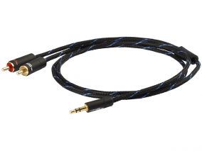 Goldkabel Black Connect Klinke 3,5/Cinch MKII (versch.Längen)