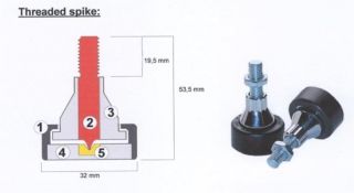 Soundcare Spike 1 in Chrom (4er Set)