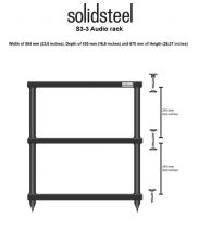Solidsteel S3-3 Serie Hi-Fi Stereo Rack